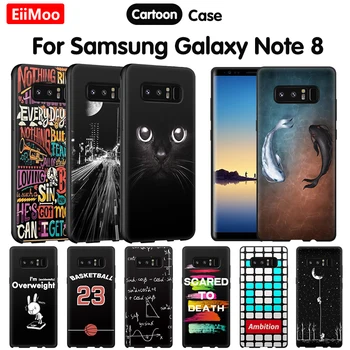 EiiMoo Telefono Dangtelis Skirtas Samsung Galaxy Note 8 Atveju Note8 Mielas Spausdinti Minkšto Silikono Padengti Atveju 