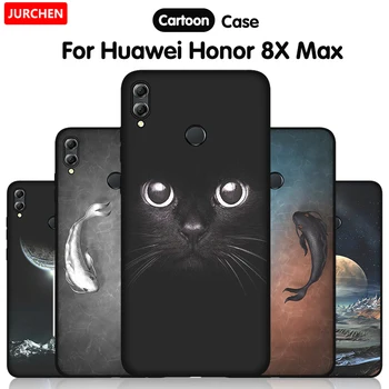 JURCHEN Atveju Huawei Honor 8X Max Atveju, Silikoninis Dangtelis Garbę 8X Padengti 3D Modelio Galinį Telefono Dangtelį Hauwei Garbę 8X 8 X Max