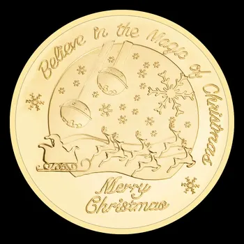 Šiaurės Ašigalis Progines Monetas, Auksą, Sidabrą, Souvenris ir Kalėdų Dovana Namų Dekoracijos Kalėdų Senelis, Norinčių Monetos